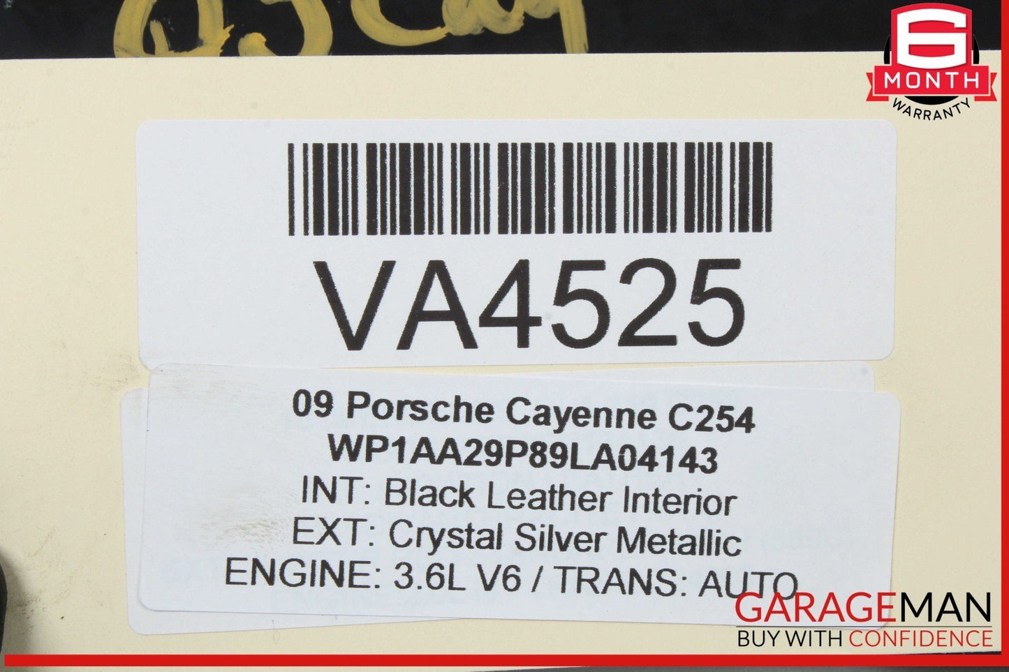 03-10 Porsche Cayenne 955 957 Front Radiator Lower Panel Air Duct Guide OEM