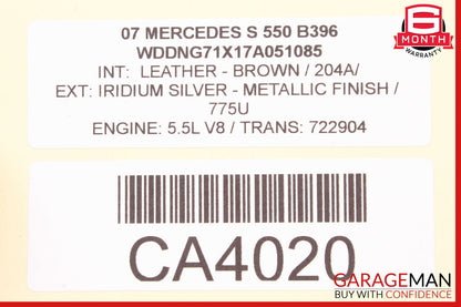 07-13 Mercedes W221 S550 S450 Rear Right Door Lock Latch Actuator 2217301235 OEM