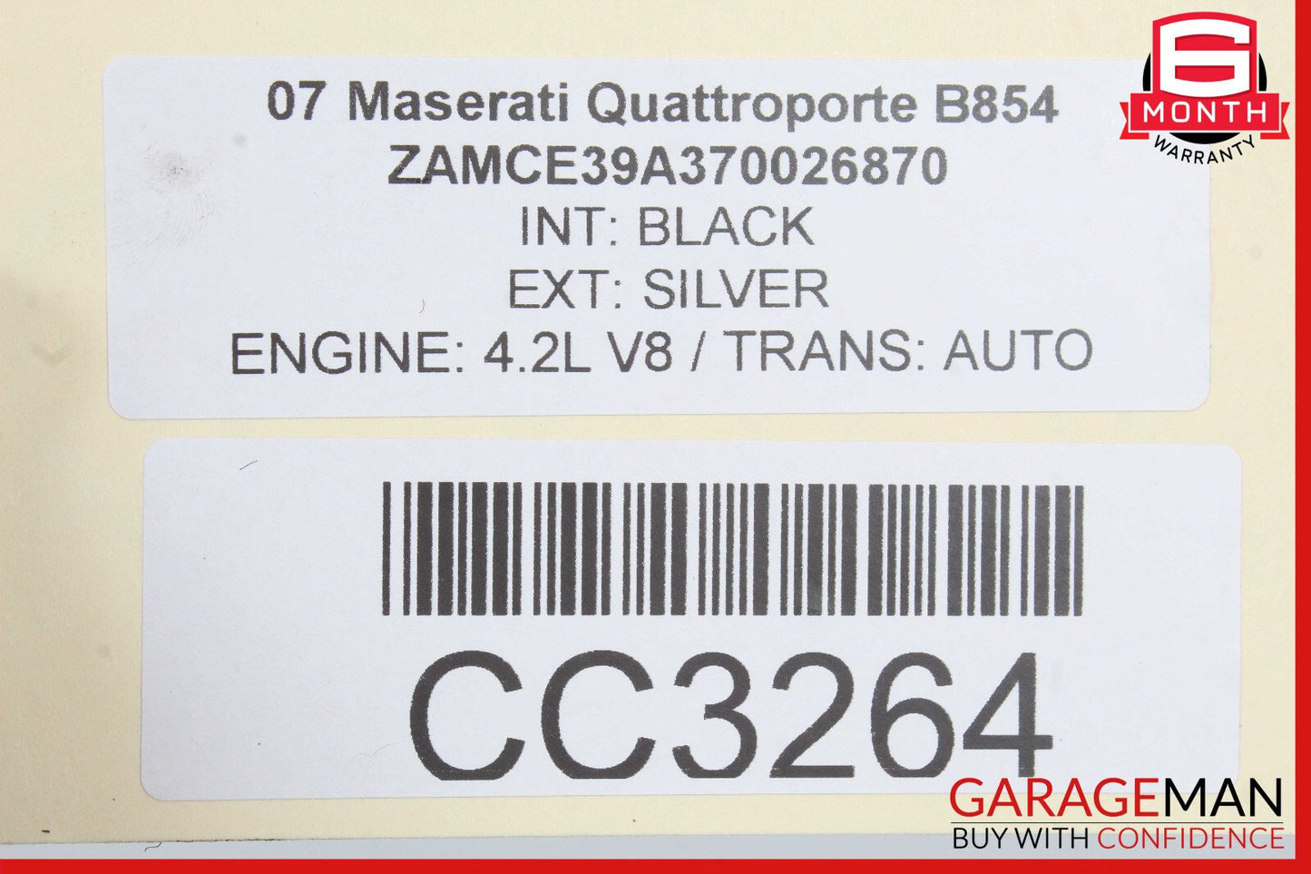 03-13 Maserati Quattroporte M139 Sunroof Guide Rail Frame Glass Track w/ Shade