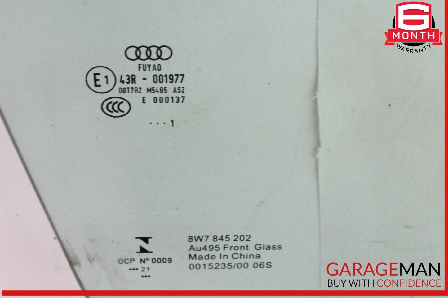 18-23 Audi S5 Front Right Passenger Side Door Window Glass OEM