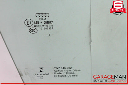 18-23 Audi S5 Front Right Passenger Side Door Window Glass OEM