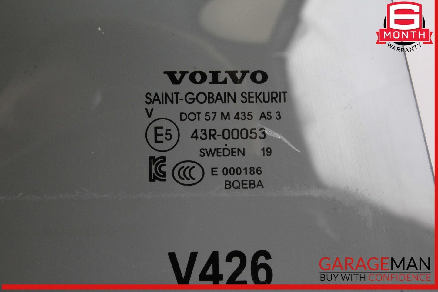 18-25 Volvo XC60 Rear Right Passenger Side Door Window Glass OEM