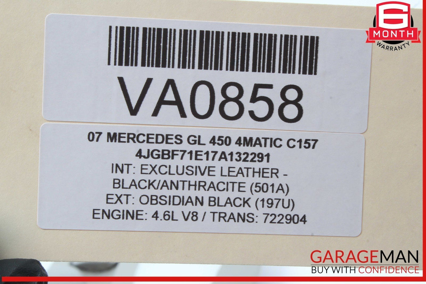 06-13 Mercedes X164 GL450 4MATIC ML350 Front Overhead Dome Light Lamp Gray OEM