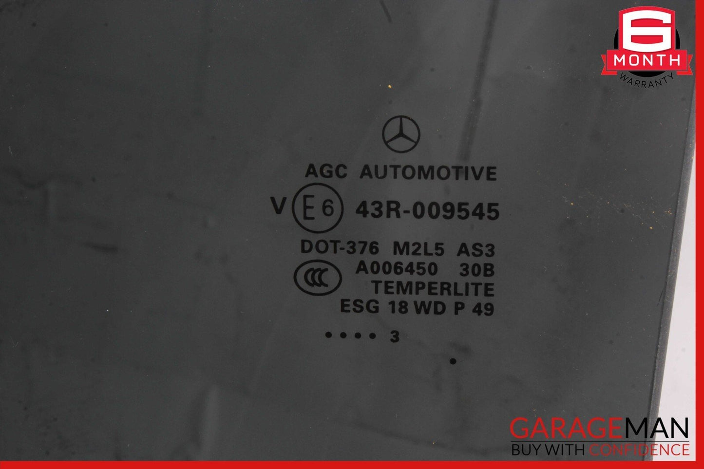 13-19 Mercedes X166 GL450 GLS550 Rear Left Side Door Window Glass Tinted OEM
