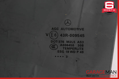13-19 Mercedes X166 GL450 GLS550 Rear Left Side Door Window Glass Tinted OEM