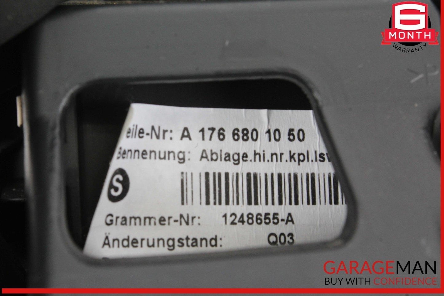 14-19 Mercedes W117 CLA250 Rear Center Console Air Vent Back Cover Ashtray OEM