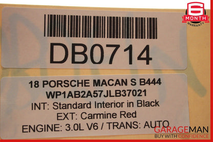 15-18 Porsche Macan Front Right & Left Complete Seat Set of 2 Pc Black OEM