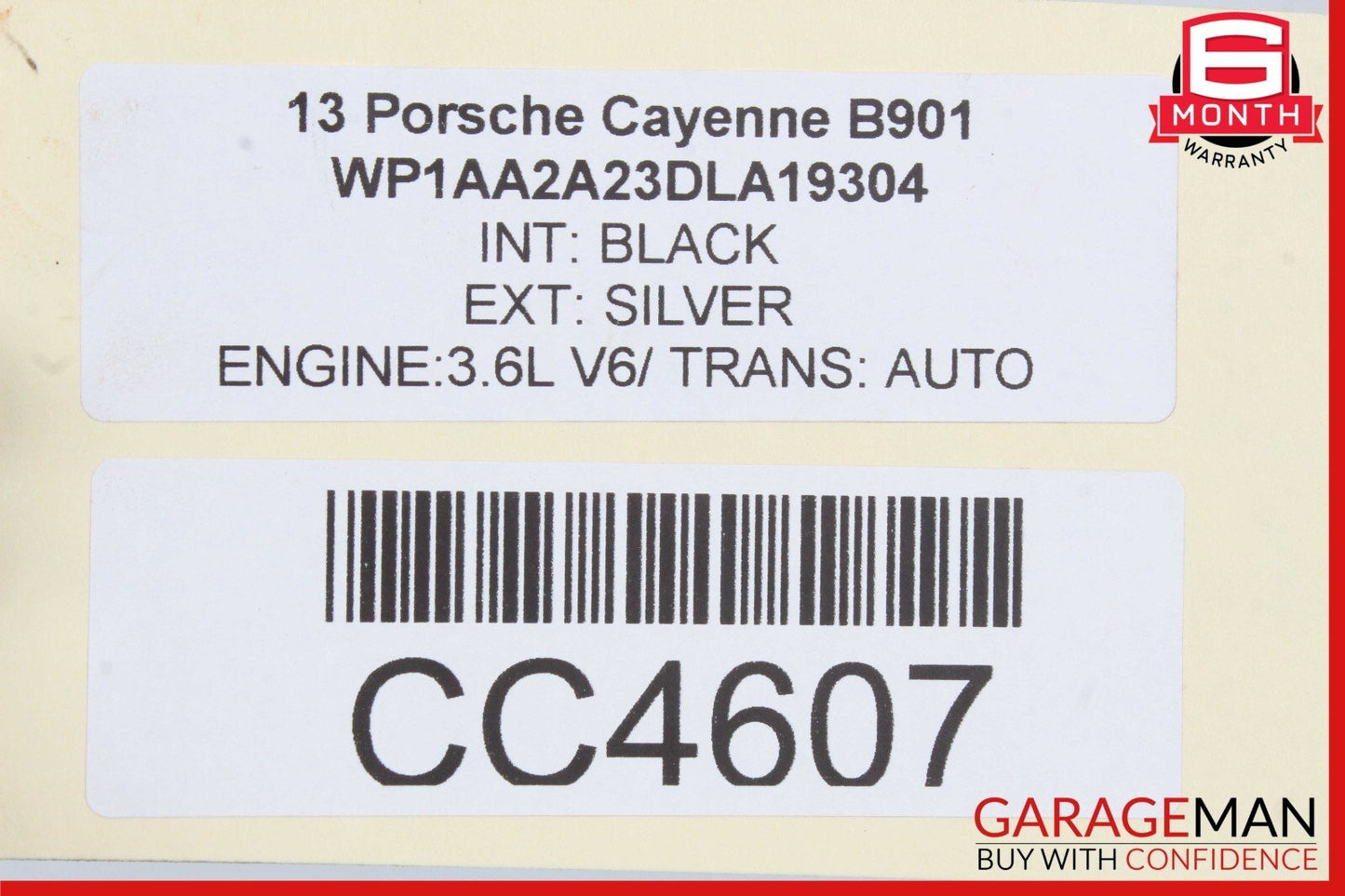 11-18 Porsche Cayenne 3.6L V6 Engine Motor Cylinder Block Assembly OEM