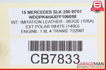 13-20 Mercedes R172 SLK250 SLC300 SLK350 AC A/C Heater Climate Control OEM