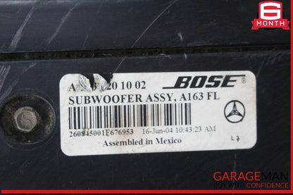 02-05 Mercedes W163 ML350 ML320 Subwoofer Sub Woofer Speaker 1638201002 OEM