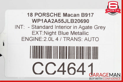 15-18 Porsche Macan 95B Rear Bumper Cover Panel Park Assist Assembly Blue OEM