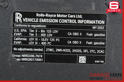 21-23 Rolls-Royce Ghost RR21 RR22 Front Hood Bonnet Lid Cover Panel OEM