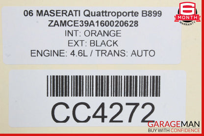 03-08 Maserati Quattroporte M139 Front Right Side Lower Bottom Seat Cushion OEM