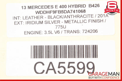 08-20 Mercedes W212 E350 E400 E550 Front Right Door Lock Latch Actuator OEM