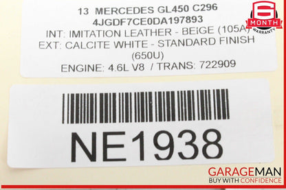12-19 Mercedes X166 GL450 Front Left Driver Side Spindle Knuckle Wheel Hub OEM