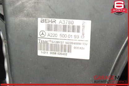 02-06 Mercedes W220 S55 CL55 Engine Motor Cooling Fan Shroud w/ Radiator OEM