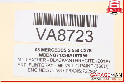 07-13 Mercedes W221 S550 Front Right Passenger Side Exterior Door Handle Gray
