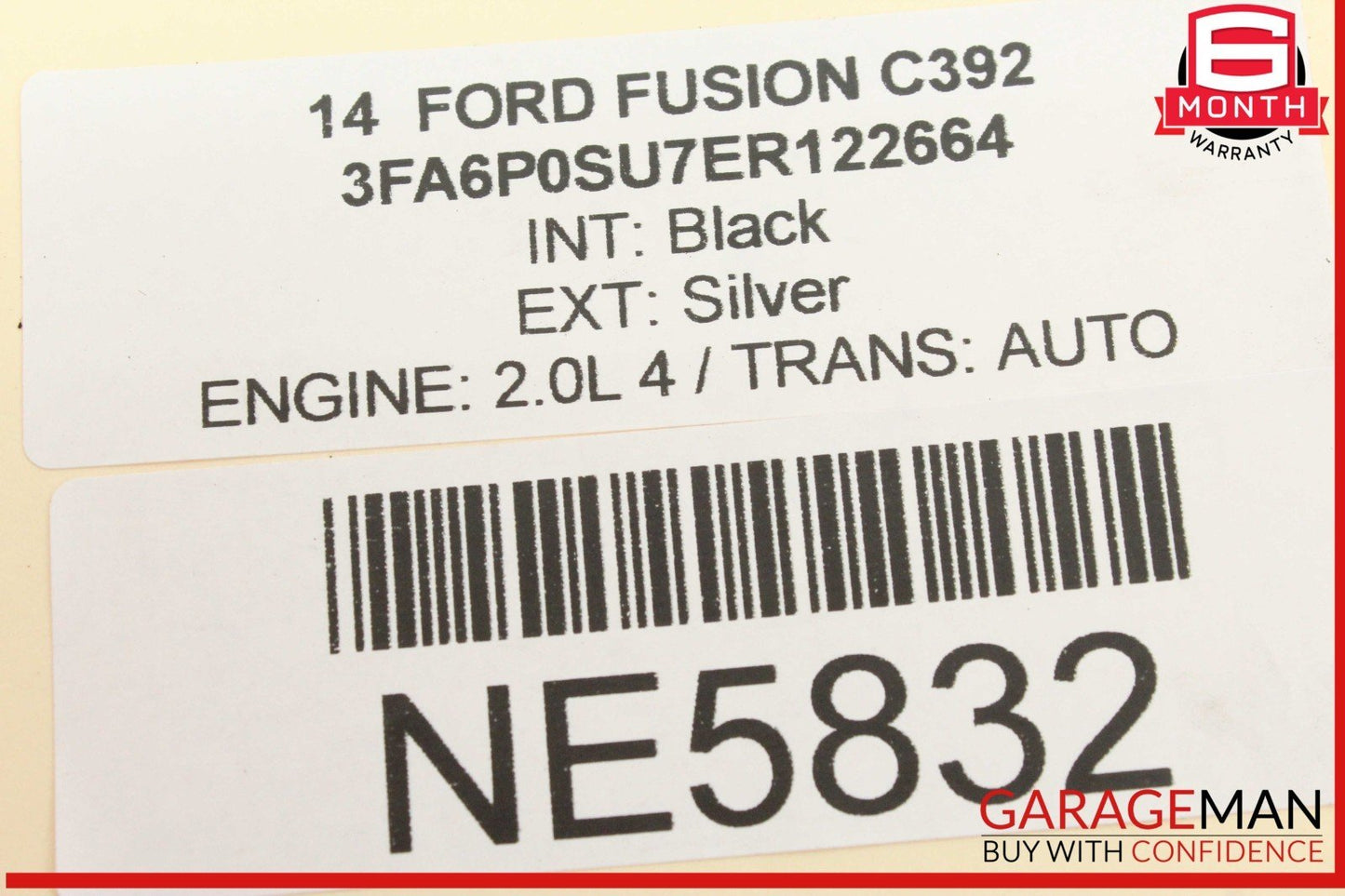 13-16 Ford Fusion Rear Left Driver Side Inner Tail Light LED Lamp OEM