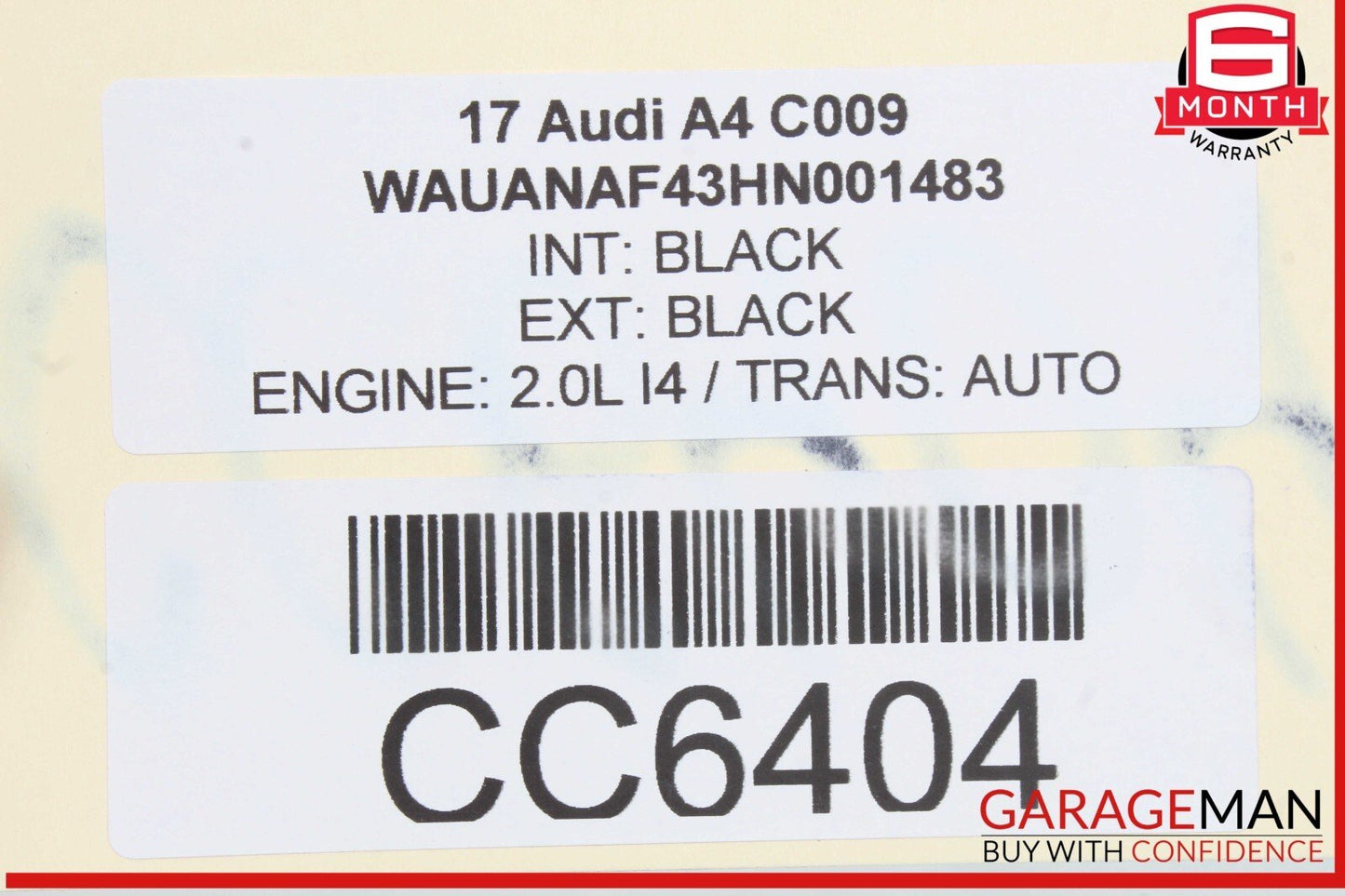 17-24 Audi A4 S4 Rear Lower Bench Seat Cushion 8W0885403BA OEM