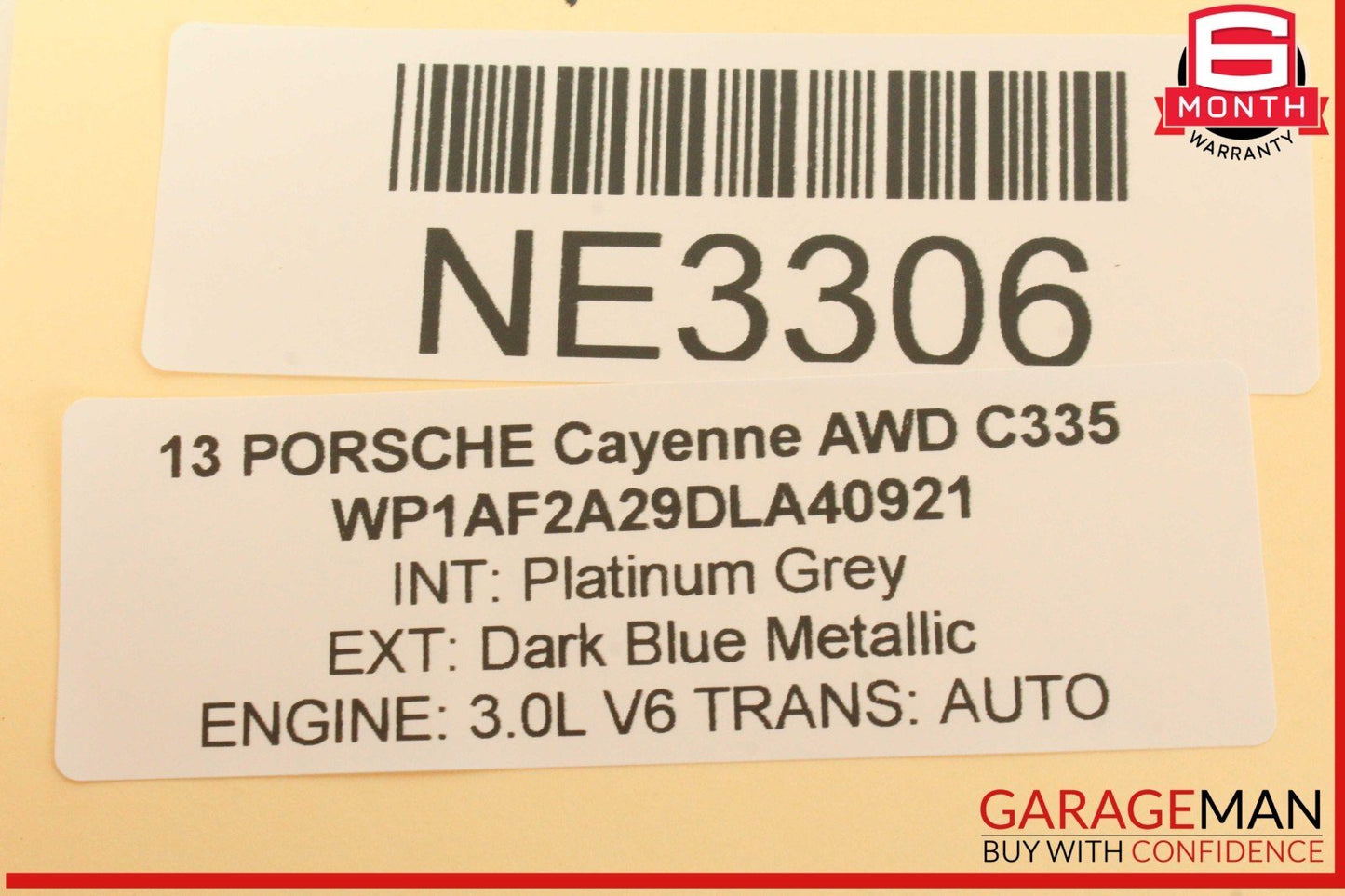 10-18 Porsche Cayenne 958 AWD Front Overhead Upper Interior Dome Light Lamp OEM