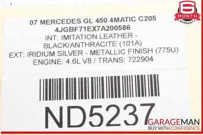 06-19 Mercedes X164 GL450 4MATIC Rear Left and Right Air Suspension Bag Shock