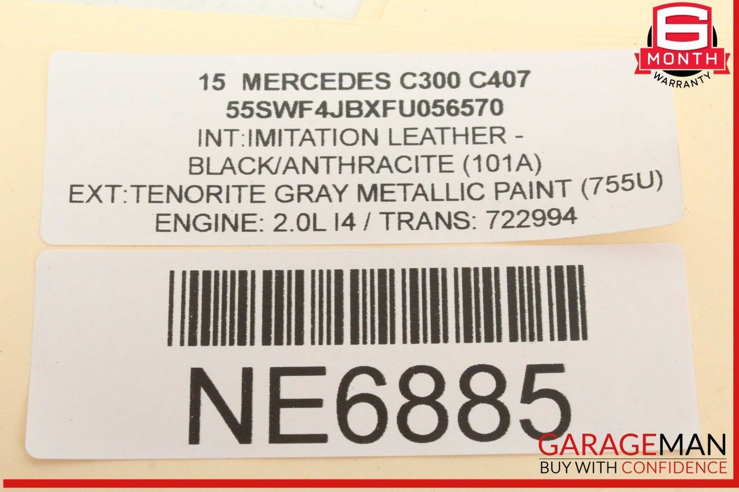 08-17 Mercedes W205 C300 E550 Trunk Lid Latch Lock Actuator 2047500485 OEM