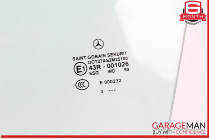 03-12 Mercedes R230 SL500 SL55 AMG Front Left Driver Side Door Window Glass OEM