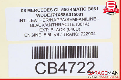 07-14 Mercedes W216 CL550 Accelerator Foot Gas Pedal Control Electronic OEM