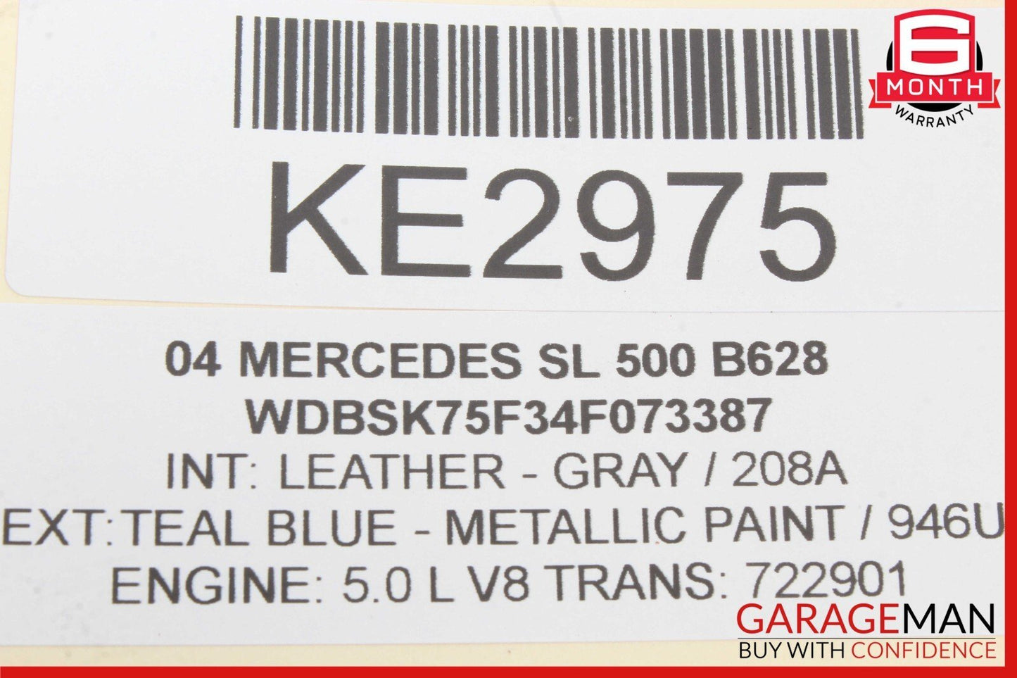 03-12 Mercedes R230 SL500 SL550 SL55 AMG Right Side Door Lock Latch Actuator OEM