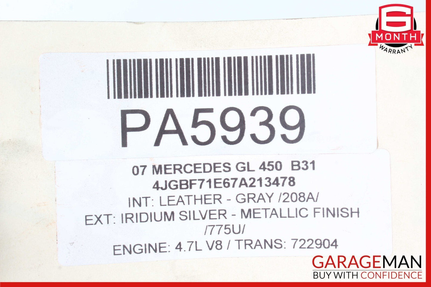 Mercedes X164 GL450 ML550 7G AWD Automatic Transmission Tranny Assy 722.904 179k