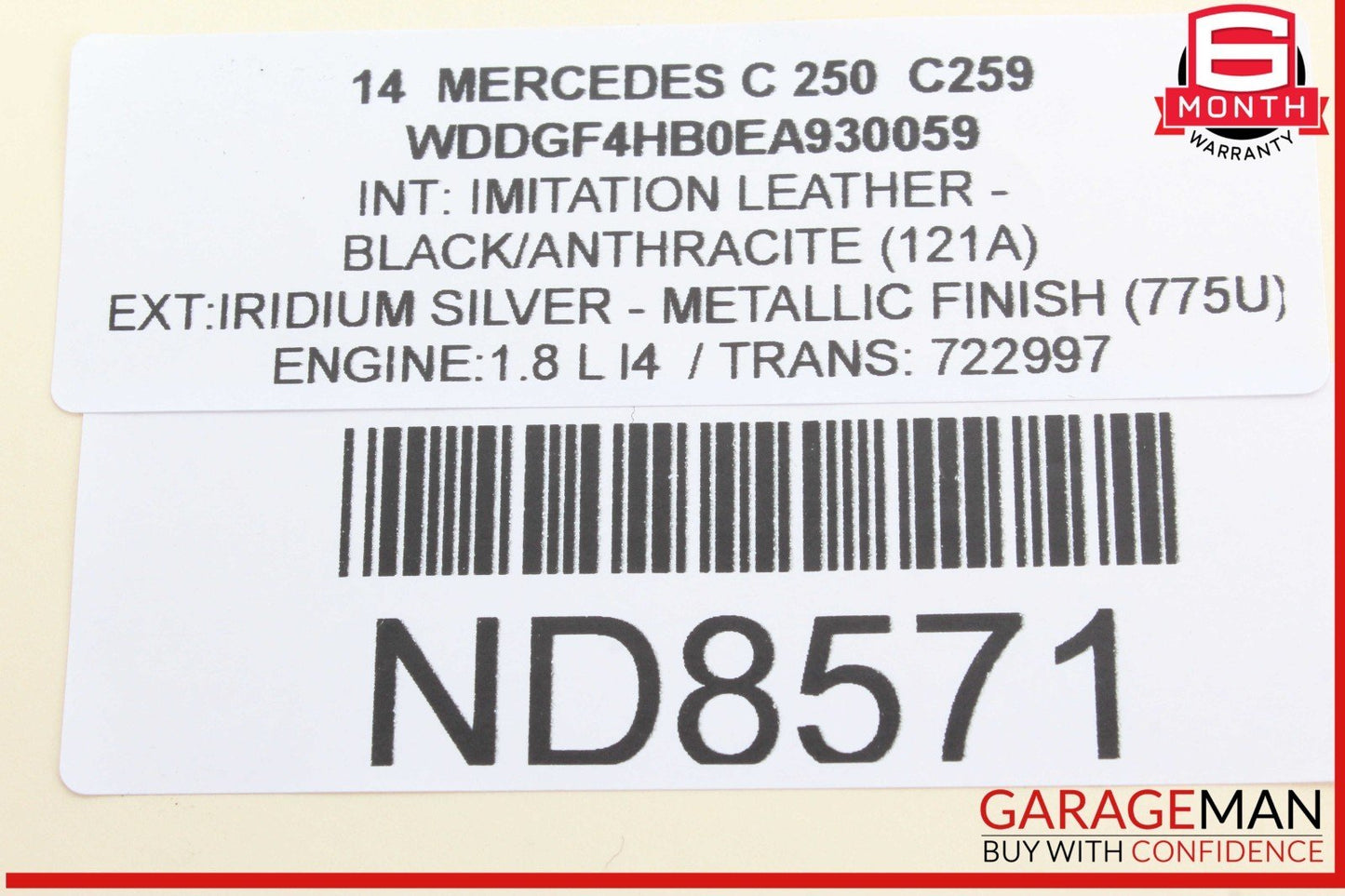 12-14 Mercedes W204 C250 C350 C63 AMG Front Left Side Door Rear View Mirror OEM