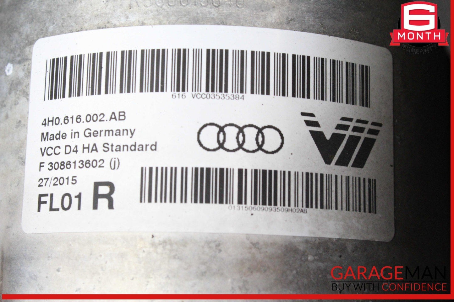 11-18 Audi A8 S8 Rear Right Side Air Suspension Shock Strut Absorber OEM