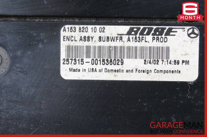02-05 Mercedes W163 ML500 ML320 Subwoofer Sub Woofer Speaker 1638201002 OEM