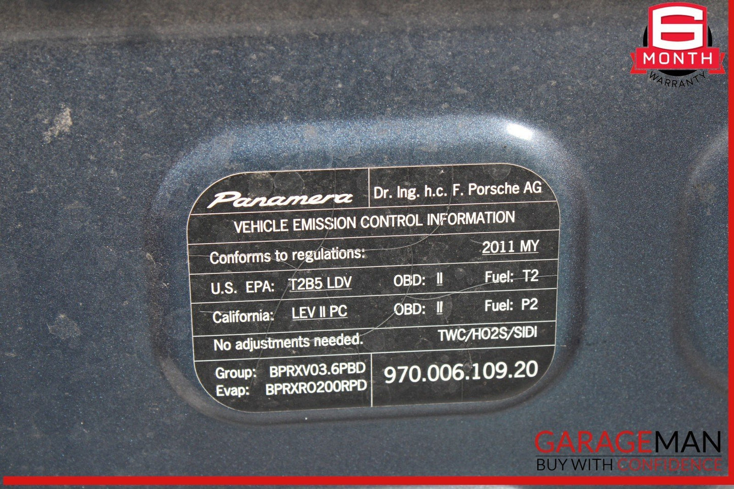 10-16 Porsche Panamera 970 Front Hood Bonnet Cover Panel Blue OEM