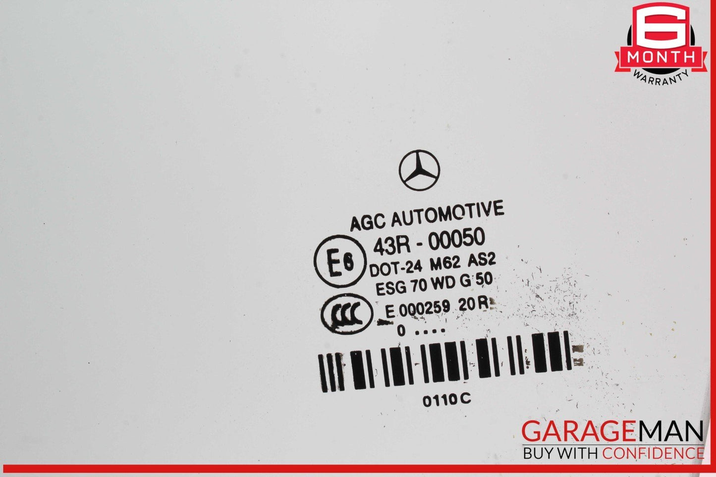 11-17 Mercedes W207 E350 Convertible Front Left Side Door Window Glass OEM