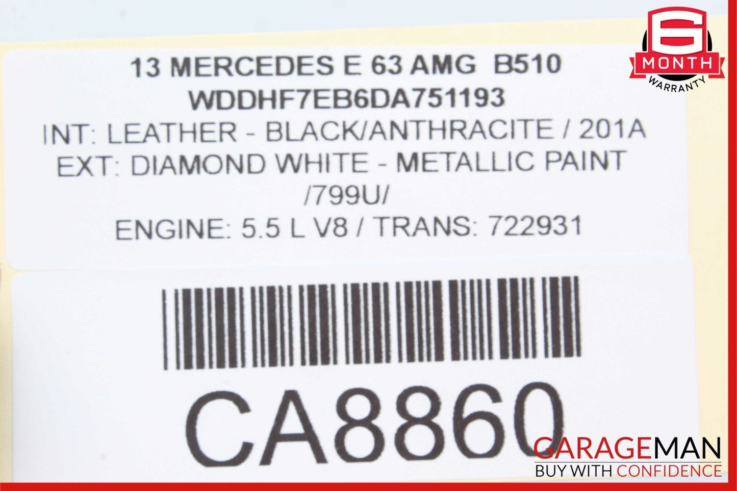 08-18 Mercedes W212 E63 AMG GLK350 C350 Rear Right Side Door Lock Latch Actuator