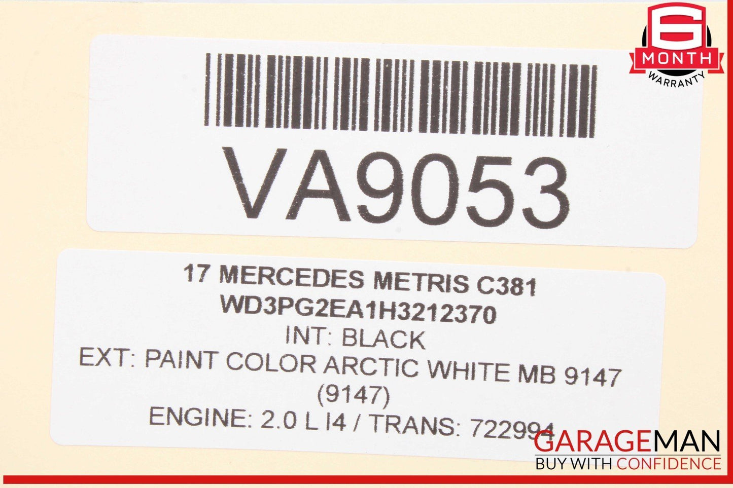 16-23 Mercedes W447 Metris Front Windshield Wiper Linkage w/ Motor Valeo OEM