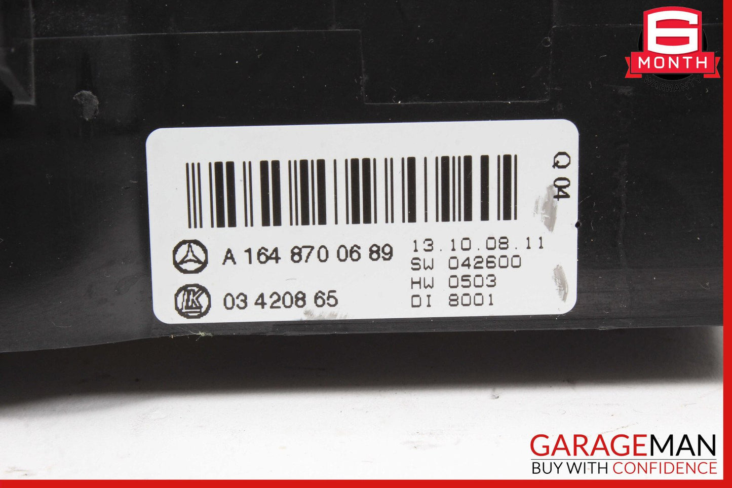 06-12 Mercedes X164 GL550 ML63 R500 Rear A/C Heater Climate Control Switch OEM