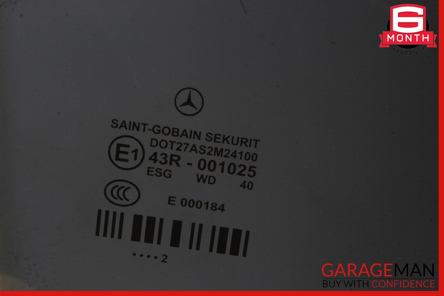 10-17 Mercedes W212 E350 E63 AMG Rear Right Passenger Side Door Window Glass OEM