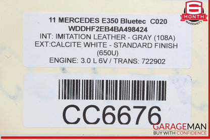 11-16 Mercedes W212 E350 Wagon Right Side Baggage Luggage Roof Rack Rail OEM