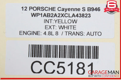 11-18 Porsche Cayenne 958 Front Right Side Top Upper Seat Cushion OEM