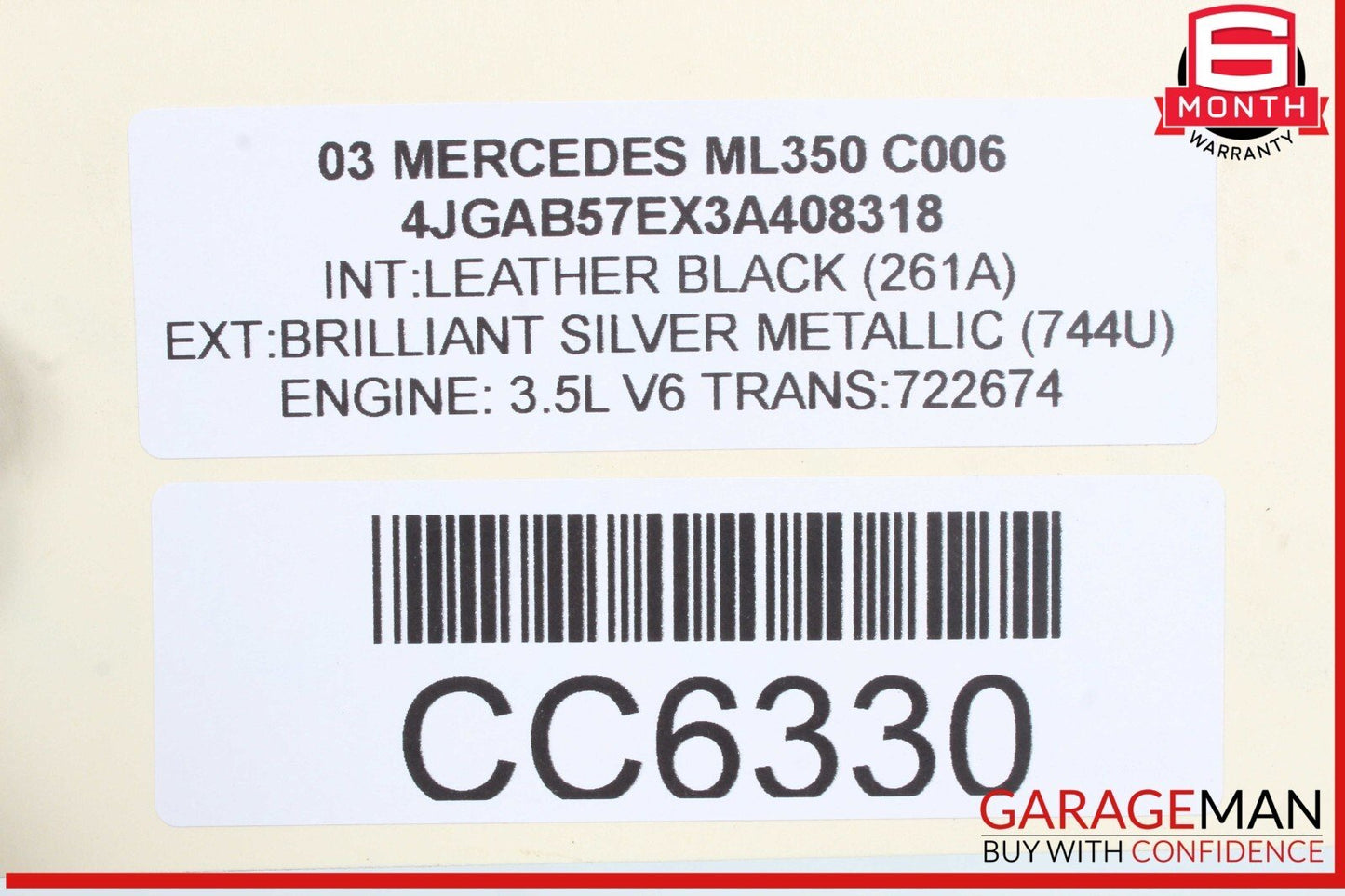98-05 Mercedes W163 ML350 ML430 ML500 Front Hood Bonnet Cover Lid Panel OEM