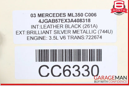 98-05 Mercedes W163 ML350 ML430 ML500 Front Hood Bonnet Cover Lid Panel OEM