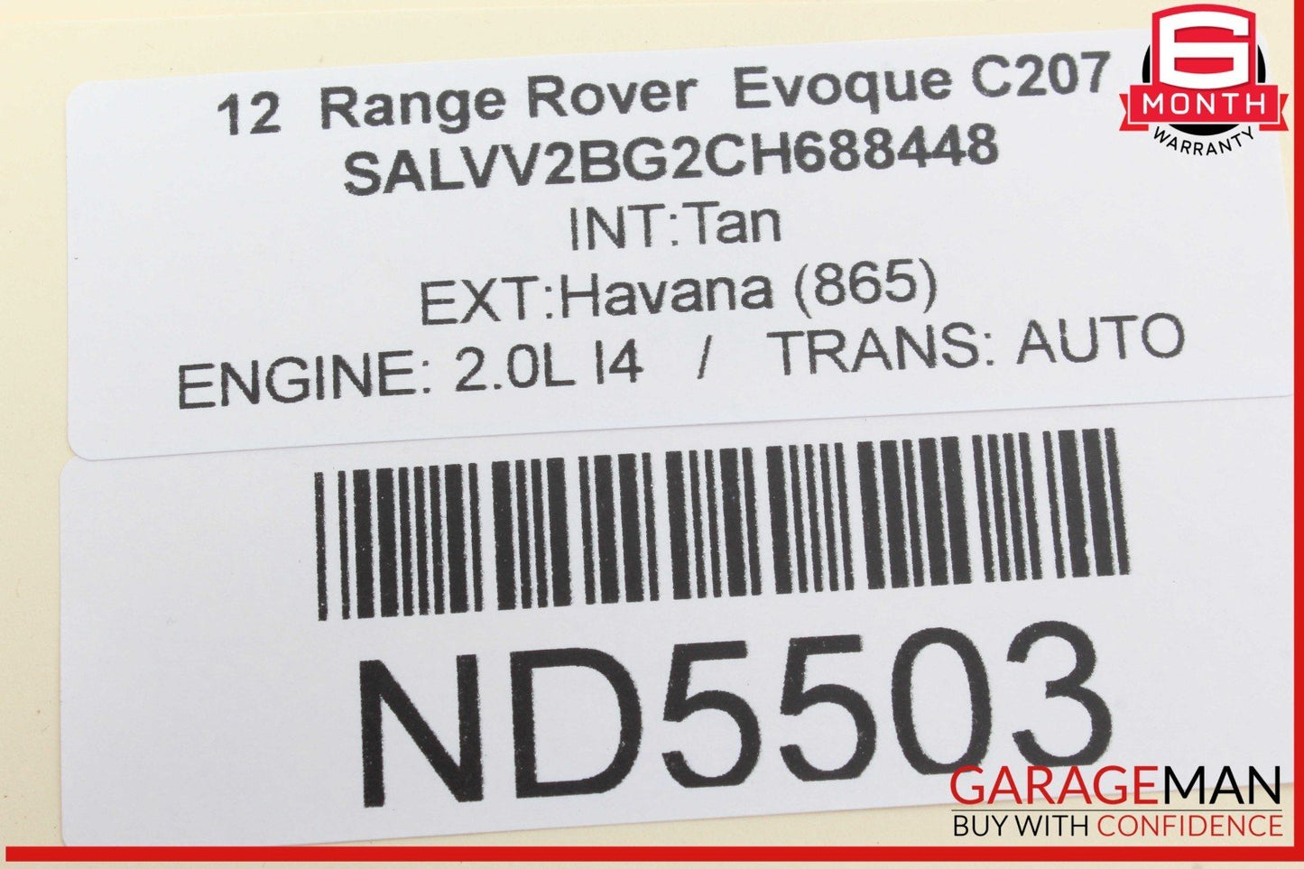 12-19 Range Rover Evoque Steering Column Cover Trim w/ Keyless Entry Module OEM
