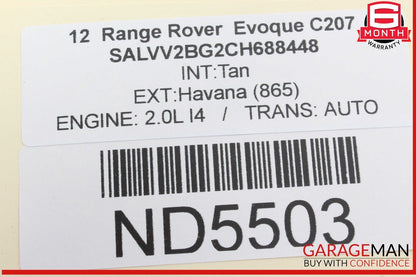 12-19 Range Rover Evoque Steering Column Cover Trim w/ Keyless Entry Module OEM