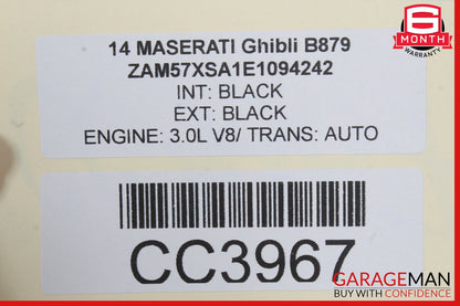 14-17 Maserati Ghibli M157 Front Right Side Lower Bottom Seat Cushion OEM