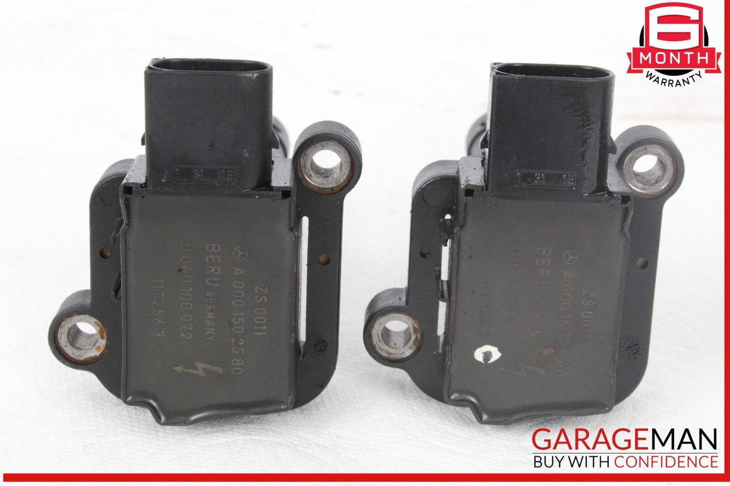 12-15 Mercedes W204 C250 Engine Ignition Coil Spark Plug 0001502580 Set of 4 OEM