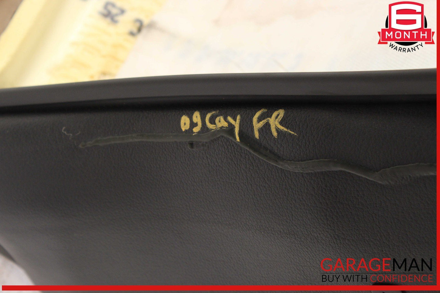 03-10 Porsche Cayenne 955 Front Right Side Top Upper Seat Cushion Cover Black