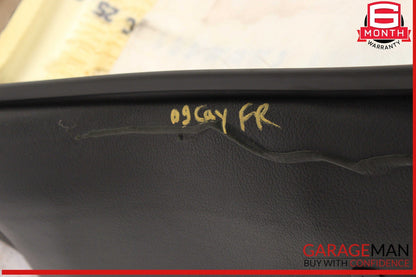 03-10 Porsche Cayenne 955 Front Right Side Top Upper Seat Cushion Cover Black