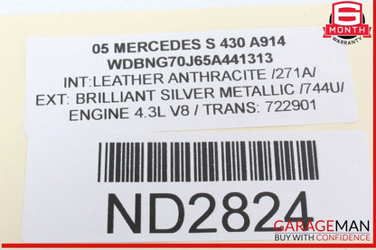 03-06 Mercedes W220 S430 S500 Center Dashboard Control Switch 2208217758 OEM